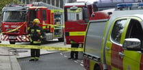 Tractor fire in North Tawton