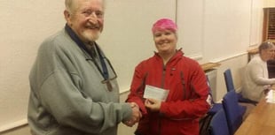 Outgoing Conservative Club president presents £200 to Okehampton's search and rescue team