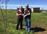 Okehampton Community Garden connecting water supply for growing season ahead