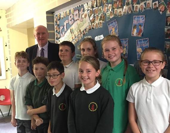 North Tawton county councillor meets primary school children ...