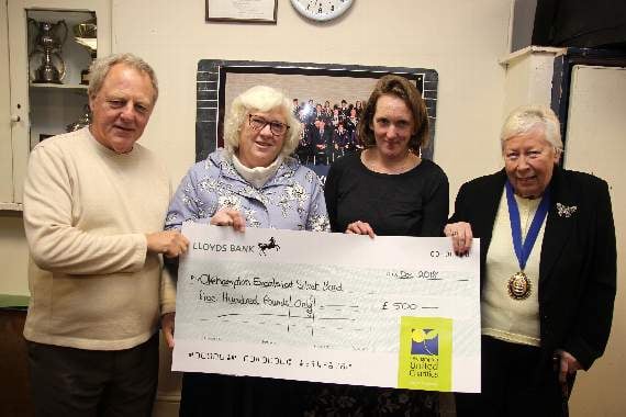 Okehampton United Charities support Okehampton Excelsior Silver Band