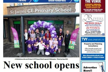 In this week's Times: New school building opens, Hatherleigh Market redevelopment given the go-ahead, all the local sport and more!