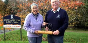 Ladies batter men in rolling pin challenge