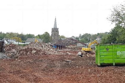 Pannier market as demolition gets underway on the Hatherleigh Market site