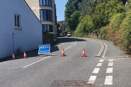 Drake Road in Tavistock closed after car hits electricity pole