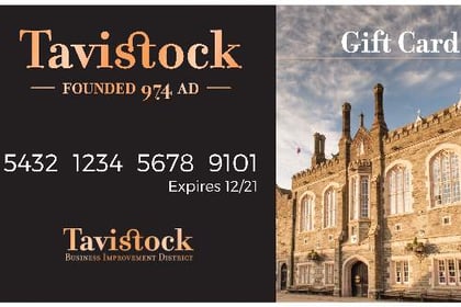 A gift card has been launched to boost Tavistock high street
