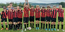 Tavistock Tinners under 12s team celebrate a well deserved victory