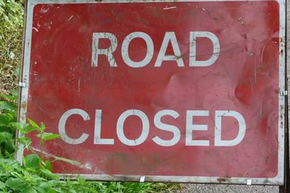 A3124 closed tonight near Winkleigh