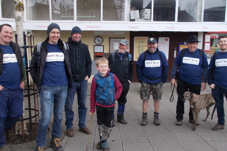 Penna family of Okehampton take part in Hospiscare’s Men’s Walk          