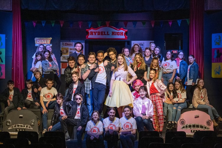 Shebbear College Grease cast.jpg