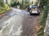 Potholes filled in outside All Saints Church