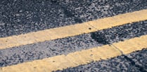 Double yellow lines for roads around Two Bridges 