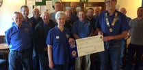 Okehampton Lions Club gives £1,000 to cancer charity FORCE