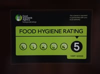 Food hygiene ratings handed to five West Devon establishments