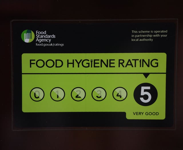 Food hygiene ratings handed to five West Devon establishments