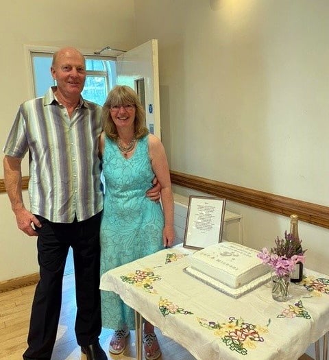 Okehampton wedding anniversary couple donate to cancer charity