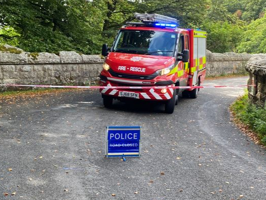 police roadblock - Burrator reservoir