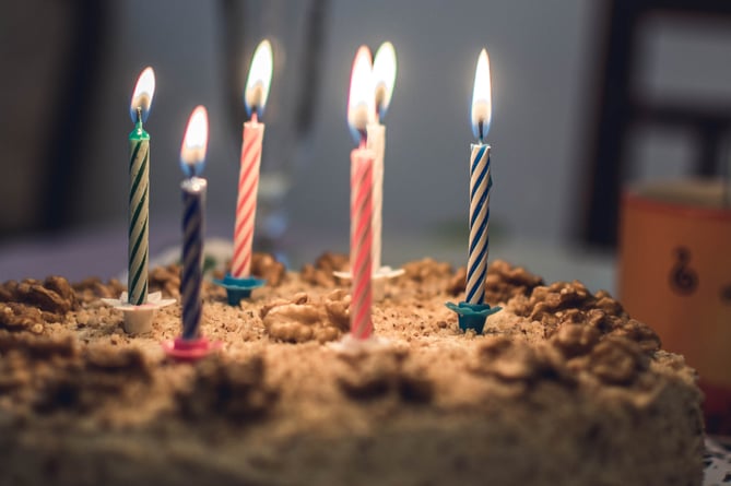 birthday cake and candles