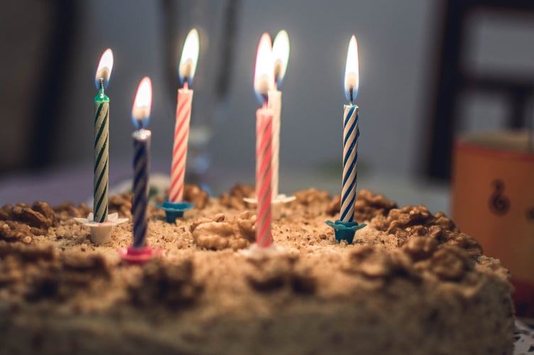 birthday cake and candles