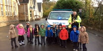 Hatherleigh pupils get a tour of a police van