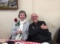 Spreading Valentine's cheer with roses at Walkhampton Market