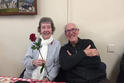 Spreading Valentine's cheer with roses at Walkhampton Market