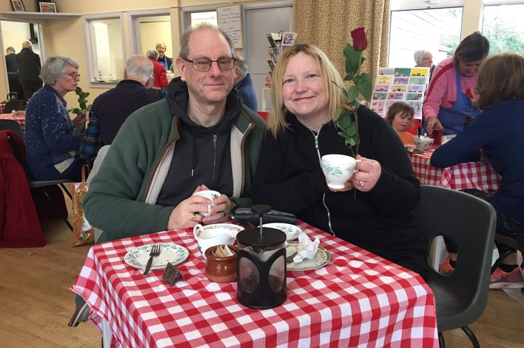 Valentine's roses at Walkhampton Market