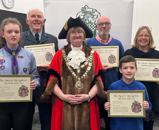 West Devon mayor presents awards to community stars