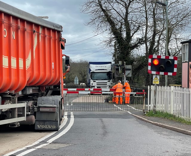 Crediton Railway Station level crossing reopened after barrier failure