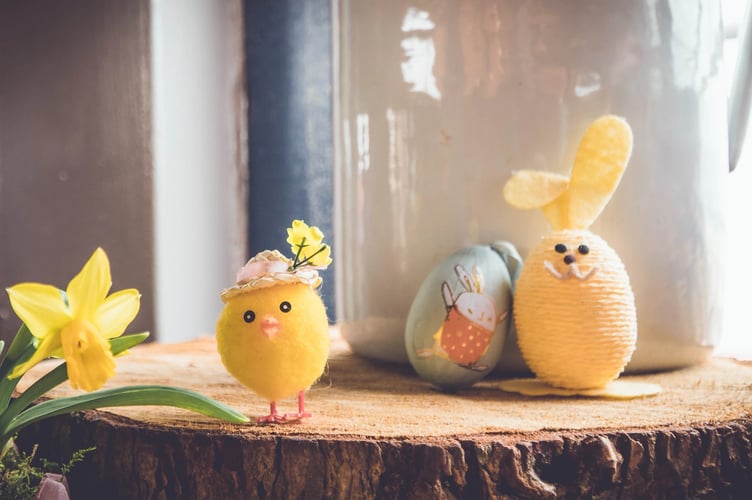 Easter craft stock image