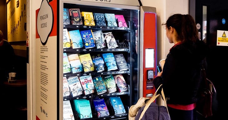 The book vending machine at St David's Station in Exeter.