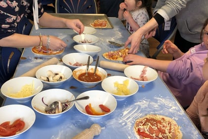 Okehampton Make Lunch Club celebrates first anniversary with pizza