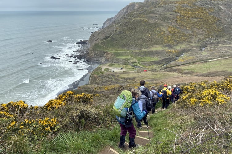 Heading down to Welcombe Mouth