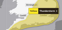 Yellow warning of thunderstorms today