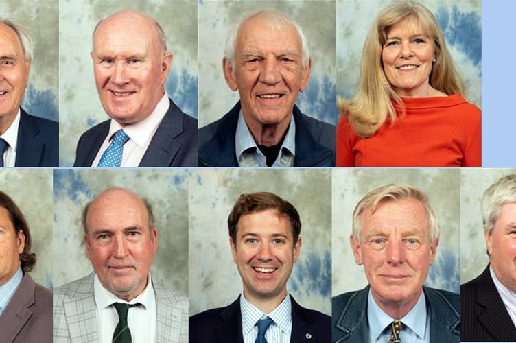 Devon.'s ruling cabinet is dominated by men (Images: DCC)
(may 2023)