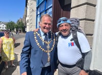 VIDEO: Okehampton RBL chairman crosses finish line after marathon trek