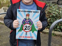 Young Hatherleigh artist designs new '20 is plenty' signs for town