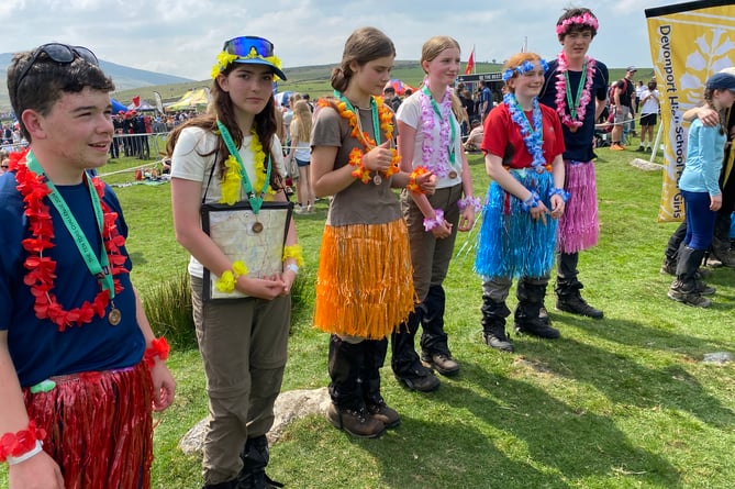 This team went for colourful garlands along with the finishers' medals