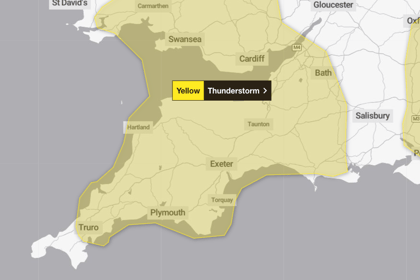Met Office warns of thunderstorms, flooding