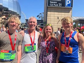 The Priday family with their medals