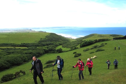 Ramblers explore coast near Bude