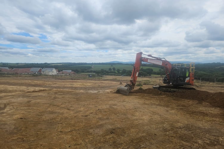 A Roman-British site being excavated at Allison Homes in Winkleigh.