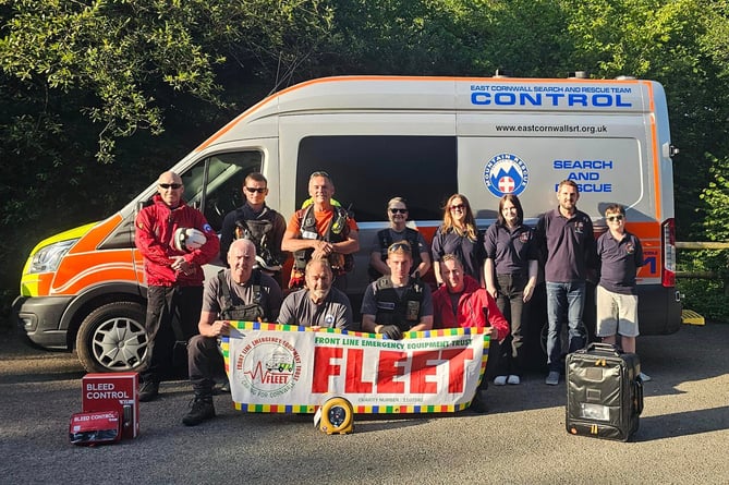 The East Cornwall Search and Rescue team (SRT) with their new control van