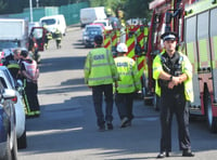 Fire crews tackle large industrial blaze in Heathfield 