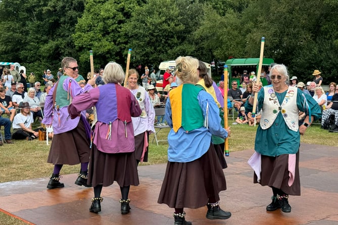 Cogs and Wheels dancers from South Zeal in the main arena.
