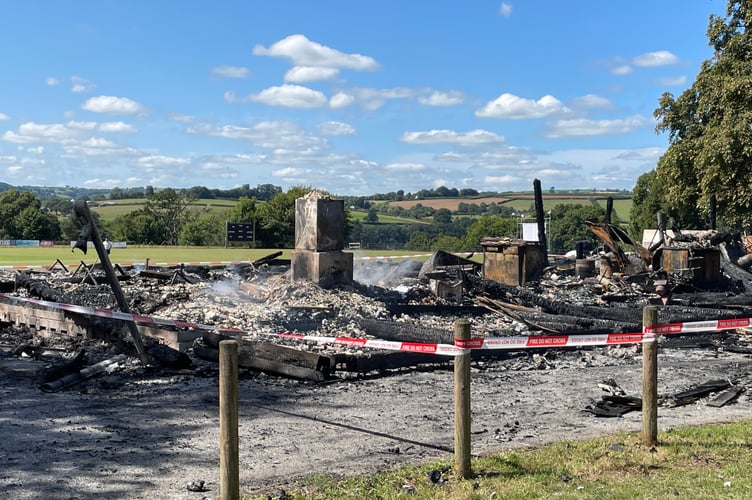 Remains of Heathcoat Cricket Club clubhouse