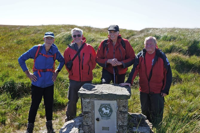 Alan Alano, Paul Vachon, Brian Cole and Dr Michael Ireland at Cranmere Pool earlier this month, August