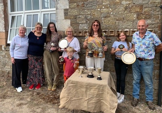 Trophy winners at Sampford Courtenay and Honeychurch Flower, Produce and Craft Show.
