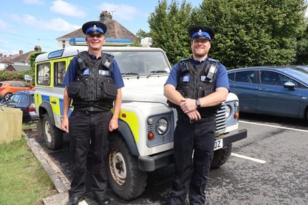 New PCSOs Dave Condron, left, and Sean Jones