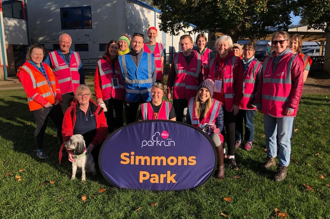 Okehampton's first park run in Simmons Park.